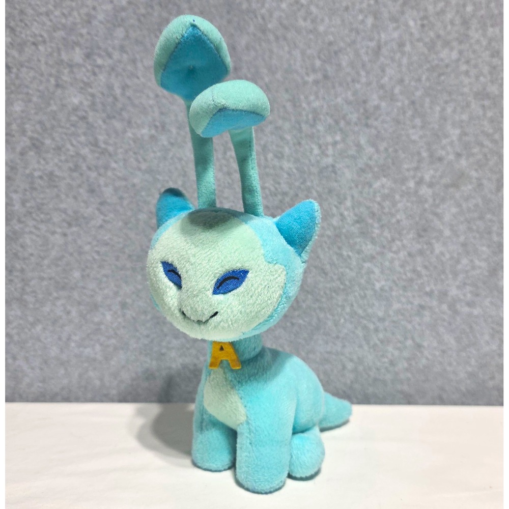 Neopets Blue Mini Plush Stuffed Animal Under 6 in w/ Antennae & A Charm